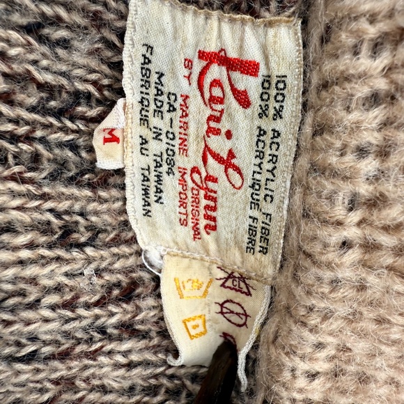 Stunning Rare Vintage 70s Ribbed Knit Tie Waist Cardigan - Picture 10 of 10